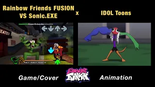 Rainbow Friends FUSION vs Sonic.Exe | FNF Animation Triple Trouble Friends To Your End Blue Green
