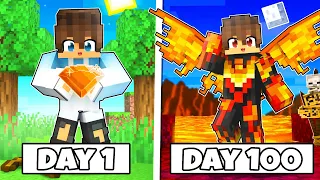 Surviving 100 DAYS As a PHOENIX In Minecraft!