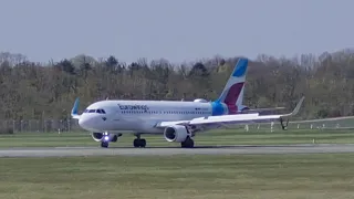 Eurowings A320 landing Hamburg