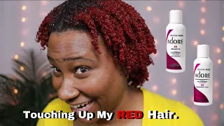 Touching up my 6 month color treated hair | Adore hair dye Magenta & Raspberry Twist