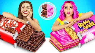 Desafio: Chiclete VS Chocolate | Batalha da Bolha de Chiclete & Chocolate Gigante por MEGA GAME