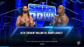 Seth Rollins vs Bobby Lashley WWE 2K23 Gameplay