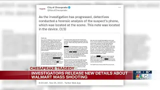 Investigators release new information about Walmart shooting