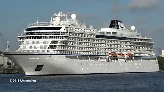 VIKING SUN | very first maiden call of VIKING CRUISES in Hamburg (Germany) | 4K-Quality-Video