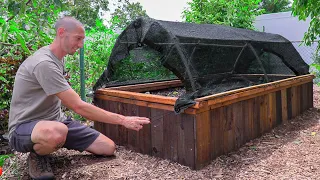 How to Build a SHADE COVERING for a Raised Bed Garden