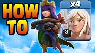 HOW TO BABY QUEENWALK WITH LV3 HEALERS Guide | Let's Play Th9 ep19 | Clash of Clans