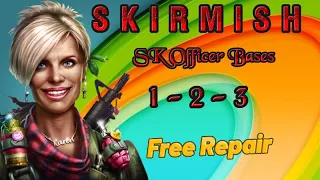 War Commander Skirmish event SK Officer bases 1-2-3 Free Repair