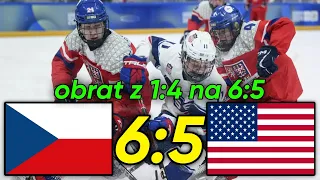 ČESKO vs USA | 6:5sn | Zimní olympijské hry mládeže 2024 | SESTŘIH