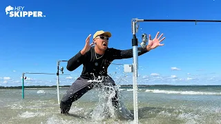 Automatic SPRING LOADED Fishing Rod! Lazy Method Catches Fish By Itself!