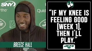 Breece Hall on Dalvin Cook, returning to practice, and if he'll play Week 1 | Jets | SNY