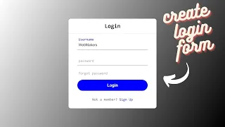 How to create Login Form In HTML and CSS | Login Form design