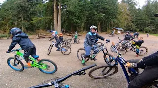 MTB super grom squad at Duthie Hill mountain bike park