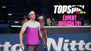 Roger Federer vs Andy Murray (Expert Difficulty) TopSpin 2K25 Gameplay | PS5