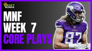 DraftKings NFL DFS Picks | Week 7 MNF Core Plays + Lineup Build | 49ers vs. Vikings