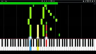 English Folk Song - Greensleeves Synthesia Piano Tutorial (midi) //beachtanned