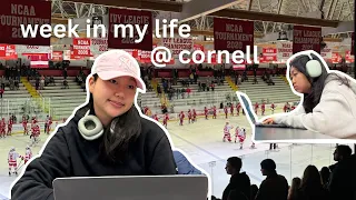 college week in my life at cornell university | COLLEGE VLOG | what i eat, study vlog, hockey game