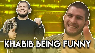 Khabib being funny without trying for 3 minutes