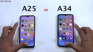 SAMSUNG A25 vs A34 - Speed Test