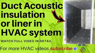 How to do Duct Acoustic Insulation or Liner in HVAC System step by step |By MEP Tech Tips