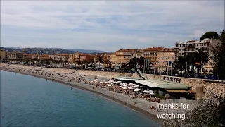 Sunny beach and bus ride in French Riviera( Nice, Cannes )