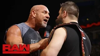 Goldberg joins the debut installment of "The Kevin Owens Show": Raw, Jan. 2, 2017