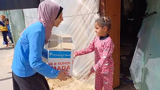 Food parcels distributed to orphan children in Gaza refugee camp