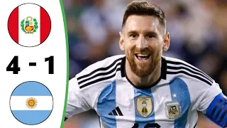 Argentina vs Peru 4-1 world cup qualifiers highlights &All goals 2023
