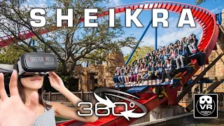360° VR Roller Coaster Sheikra | VR onride POV | Busch Gardens Florida Achterbahn Montaña Rusa VR360