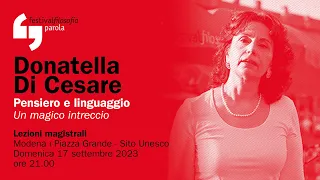 Donatella Di Cesare | Pensiero e linguaggio | festivalfilosofia 2023