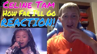 Celine Tam: 9-Year-Old Stuns The Audience With "How Far I'll Go" REACTION!