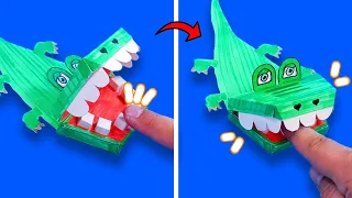 Crocodile game from Paper - DIY. Making Crocodile Dentist Game for All Family