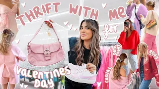 THRIFTING VALENTINES DAY OUTFITS for every kind of girl 💕coquette, edgy, casual + flirty!