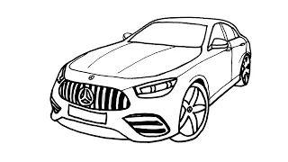 How To Draw Mercedes Benz AMG GT 63S - How To Draw A Mercedes Benz - Easy Car Drawing