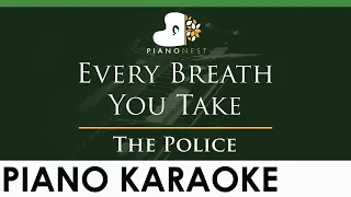 The Police - Every Breath You Take - LOWER Key (Piano Karaoke Instrumental)