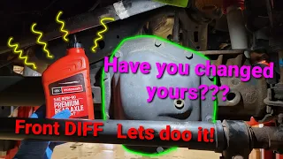 FRONT DIFF Fluid change  FORD SUPERDUTY Truck WATCH WHAT WE DID!