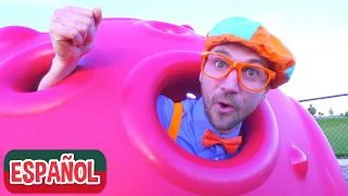 Blippi visita el parque de juegos al aire libre | Videos educativos para niños