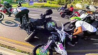 Bikers In Trouble - Epic, Awesome & Crazy Motorcycle Moments - (Ep. 85)