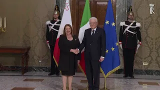 Mattarella incontra S.E. la Signora Marie Louise Coleiro Preca, Presidente della Repubblica di Malta