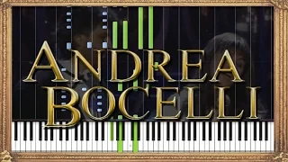 Andrea Bocelli - Time to say goodbye / Con Te Partiro PIANO TUTORIAL Cover (Synthesia)