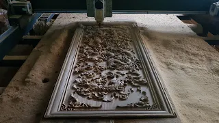 Engraving Dragon and Phoenix // CNC Woodworking project