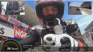 Suzuka 8 hours 2015 One lap with Keanu Reeves on his ARCH motorcycle