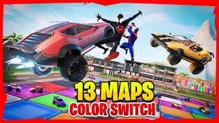 🌈best 13 COLOR SWITCH fortnite codes - made with Creative 2.0 (cars, items, trucks, dirtbikes...)🌈