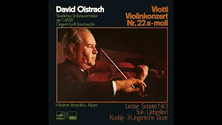 Viotti: Violin Concerto No. 22 in A minor, G97/David Oistrakh, Kyril Kondrashin, USSR State Symphony