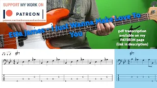 Etta James - I Just Wanna Make Love To You (Bass cover with tabs)