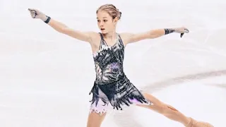 Alexandra Trusova SP but with Evgenia Medvedeva’s 2017-2018 Music