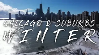 Chicago & The Suburbs Winter - DJI Mavic 2 Pro 4K drone footage