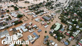 New South Wales floods: drone footage shows scale of devastation in Lismore