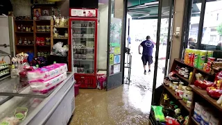 Vendor left struggling as storm batters Greece