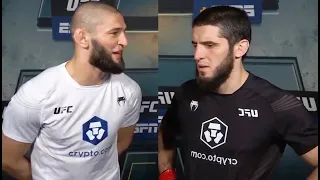 Ислам Махачев и Хамзат Чимаев после боёв UFC 267!