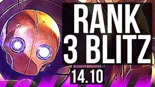 BLITZCRANK & Corki vs ZILEAN & Caitlyn (SUP) | Rank 3 Blitz, 66% winrate | EUW Challenger | 14.10